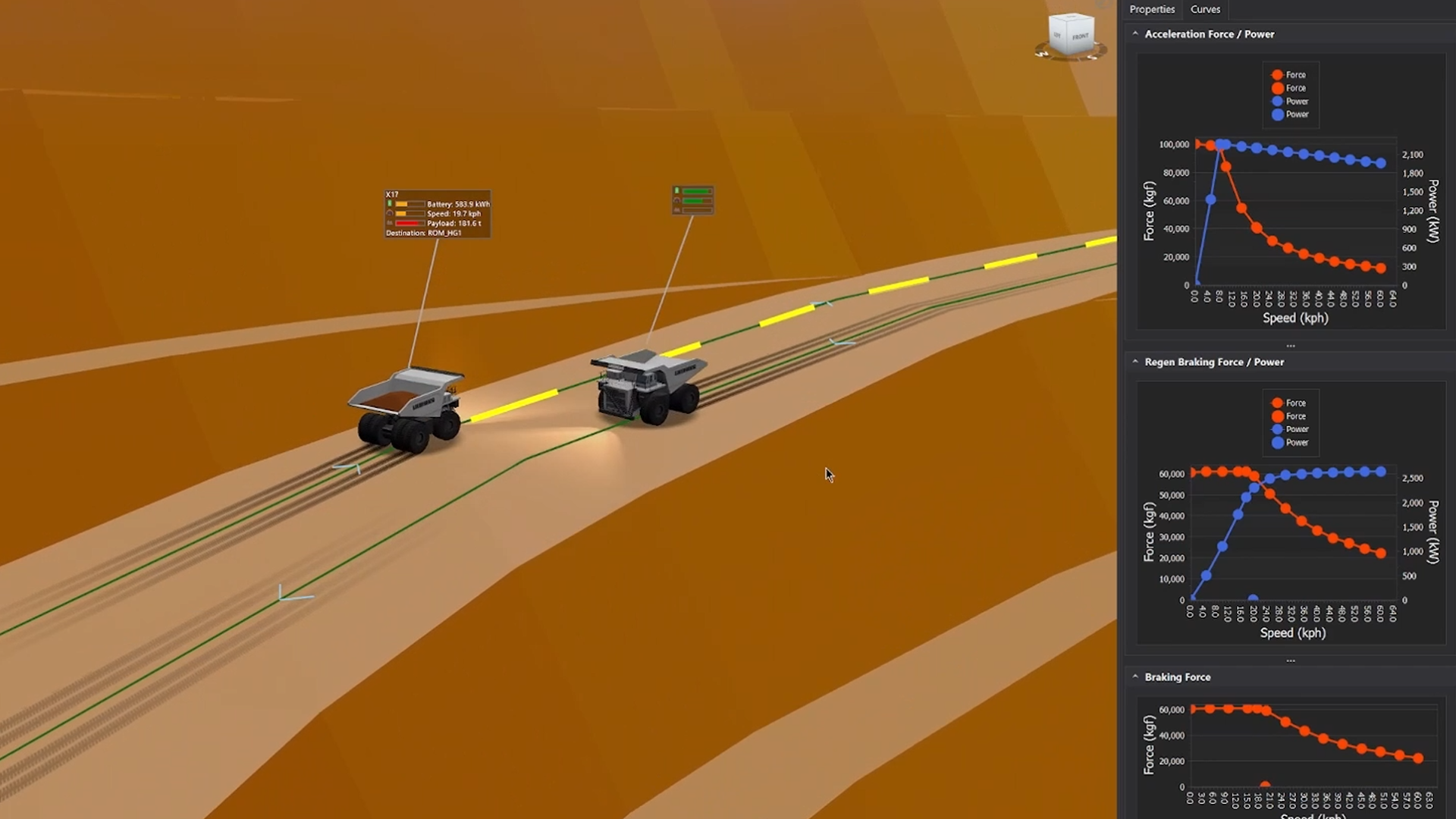 Mining Simulator interface demonstration